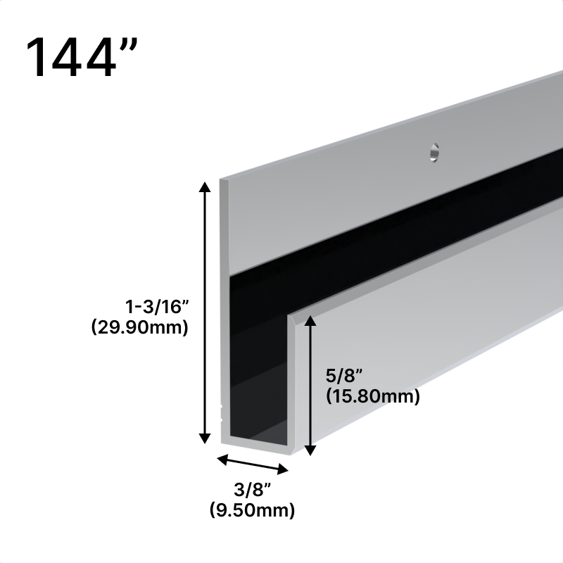 [JCD144] GGH Mirror L & J-Channels - 5/8" J-Molding - Deep Nose Profile - 144" Length