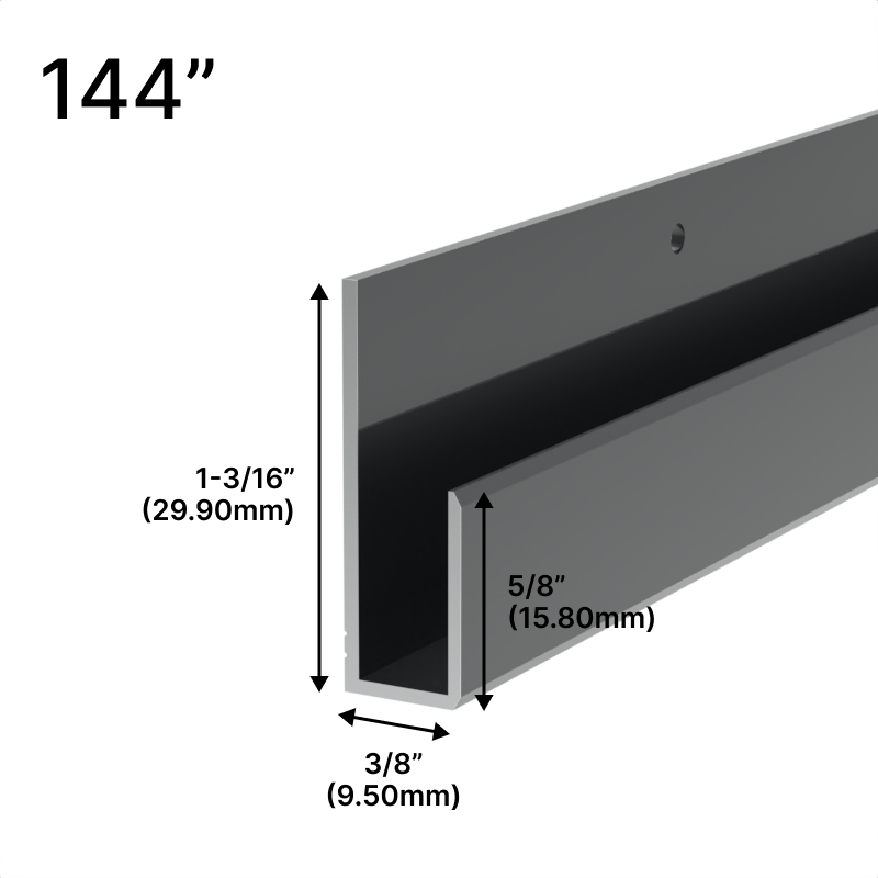 [JCD144] GGH Mirror L & J-Channels - 5/8" J-Molding - Deep Nose Profile - 144" Length
