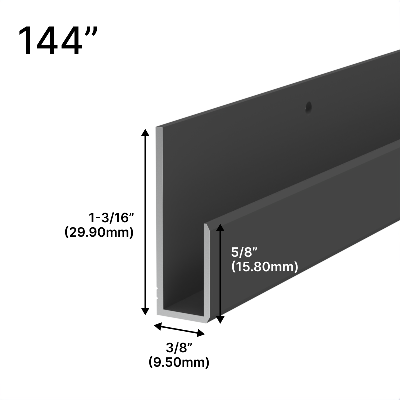 [JCD144] GGH Mirror L & J-Channels - 5/8" J-Molding - Deep Nose Profile - 144" Length