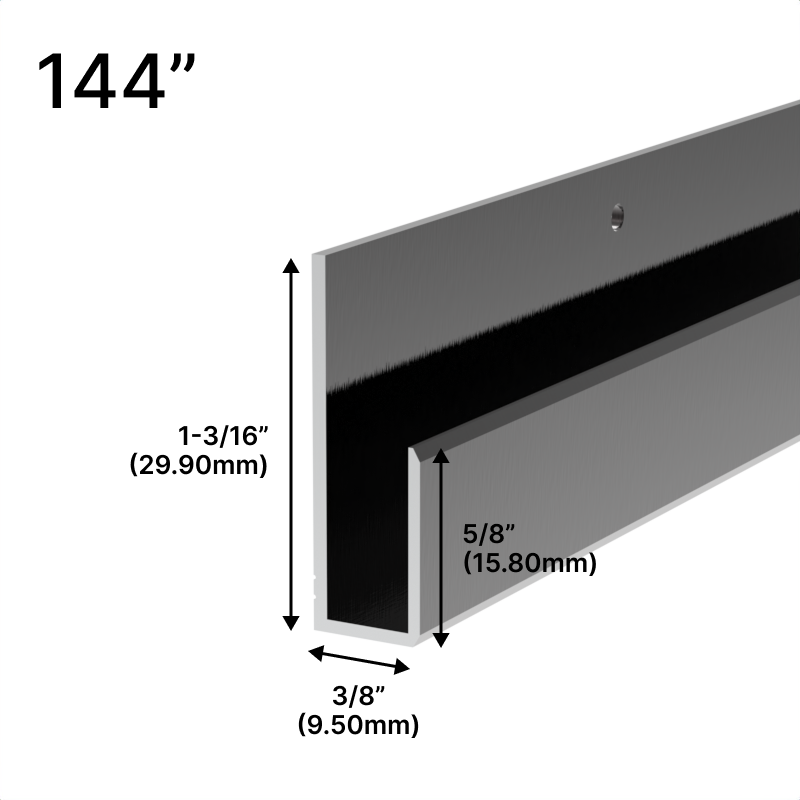 [JCD144] GGH Mirror L & J-Channels - 5/8" J-Molding - Deep Nose Profile - 144" Length