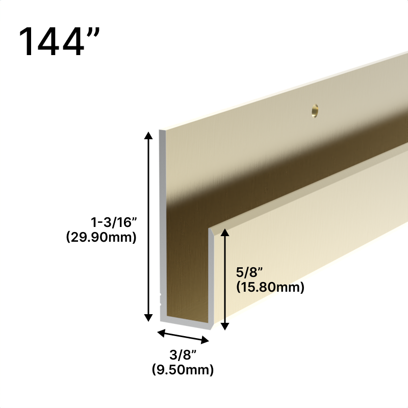 [JCD144] GGH Mirror L & J-Channels - 5/8" J-Molding - Deep Nose Profile - 144" Length