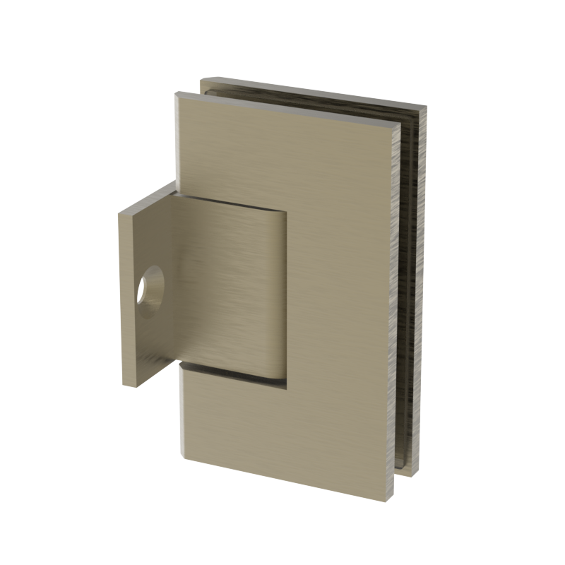 GGH Shower Hinge - Square Regular Duty - Wall Mount, Pony Plate