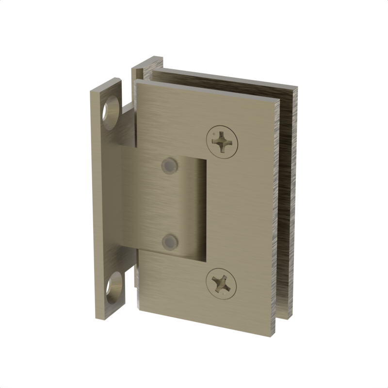 GGH Shower Hinge - Square Regular Duty - Wall Mount, H Plate, Adjustable