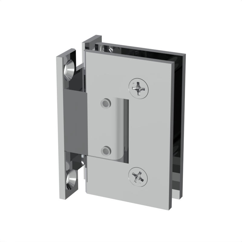 GGH Shower Hinge - Square Regular Duty - Wall Mount, H Plate, Adjustable