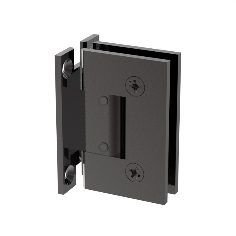 GGH Shower Hinge - Square Regular Duty - Wall Mount, H Plate, Adjustable