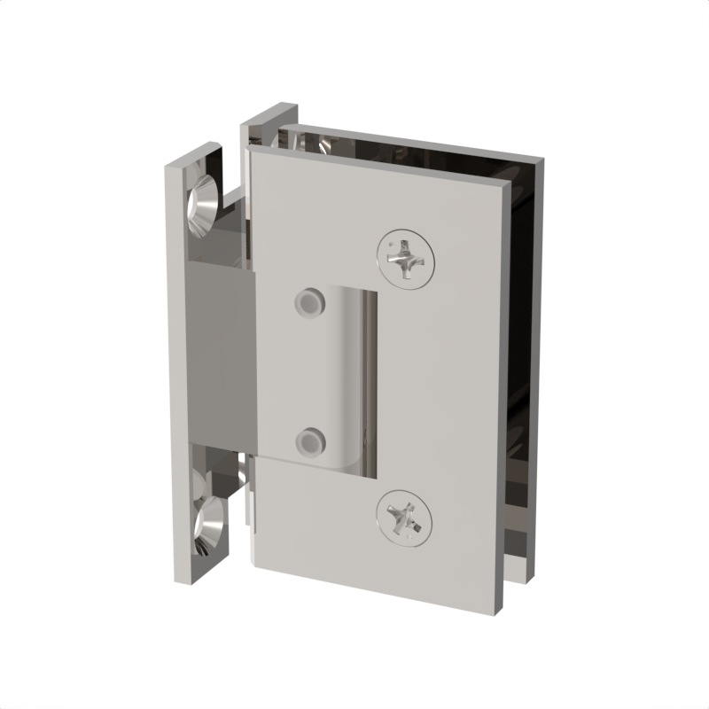 GGH Shower Hinge - Square Regular Duty - Wall Mount, H Plate, Adjustable