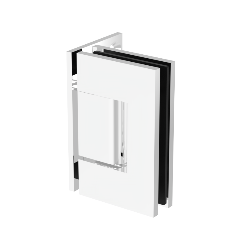 GGH Shower Hinge - Square Regular Duty - Wall Mount, Offset Plate