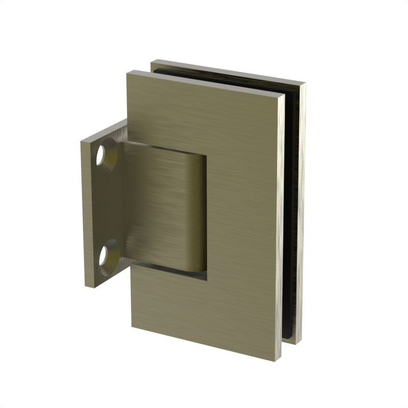 GGH Shower Hinge - Square Regular Duty - Wall Mount, Short Back Plate