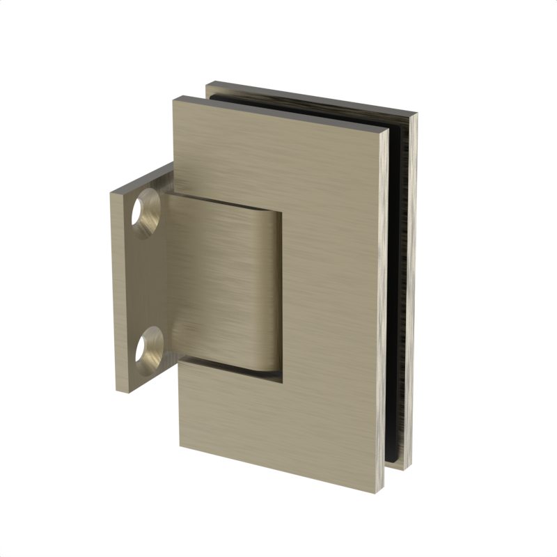 GGH Shower Hinge - Square Regular Duty - Wall Mount, Short Back Plate