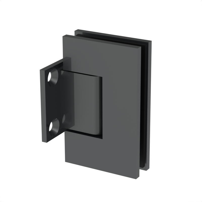 GGH Shower Hinge - Square Regular Duty - Wall Mount, Short Back Plate