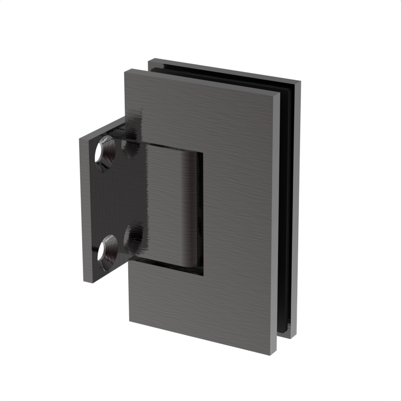 GGH Shower Hinge - Square Regular Duty - Wall Mount, Short Back Plate