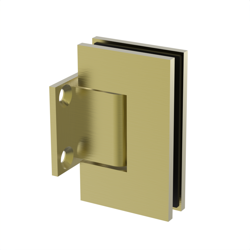 GGH Shower Hinge - Square Regular Duty - Wall Mount, Short Back Plate