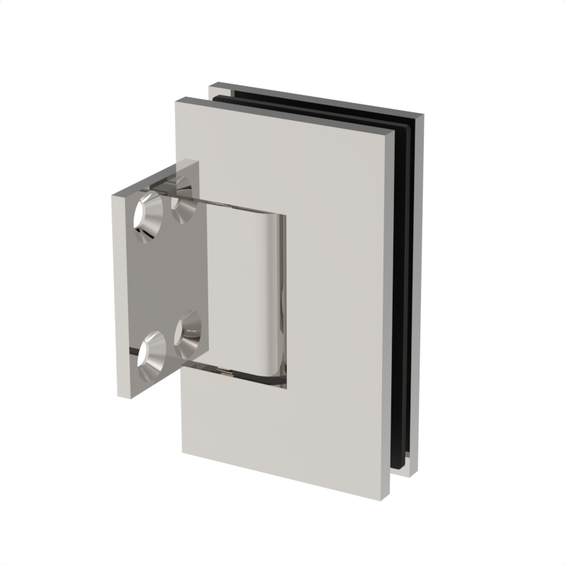 GGH Shower Hinge - Square Regular Duty - Wall Mount, Short Back Plate