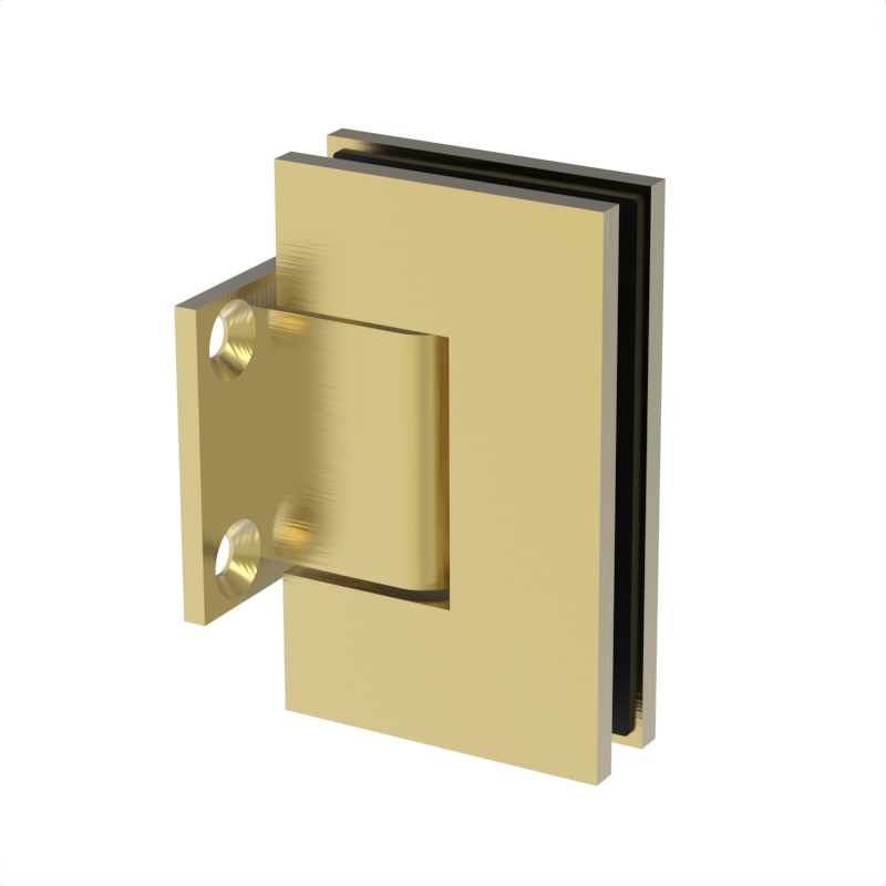 GGH Shower Hinge - Square Regular Duty - Wall Mount, Short Back Plate