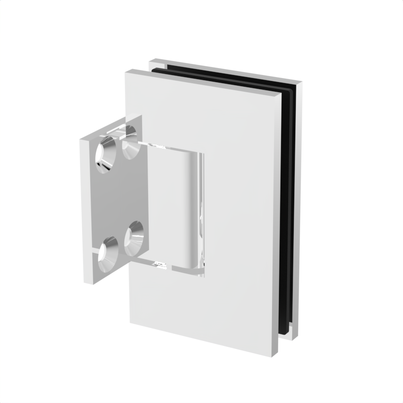 GGH Shower Hinge - Square Regular Duty - Wall Mount, Short Back Plate