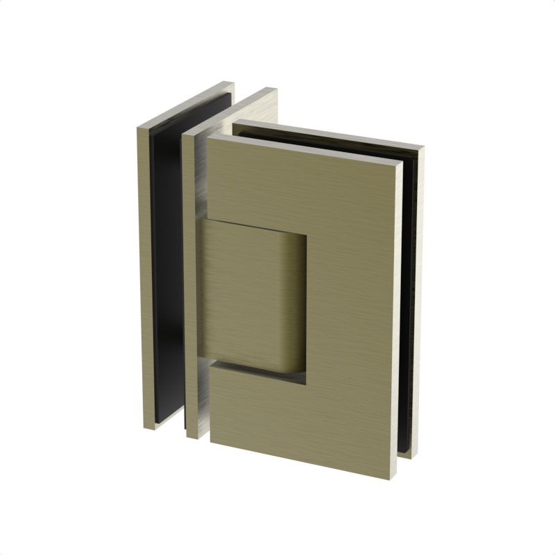 GGH Shower Hinge - Square Regular Duty - Glass to Glass 90°