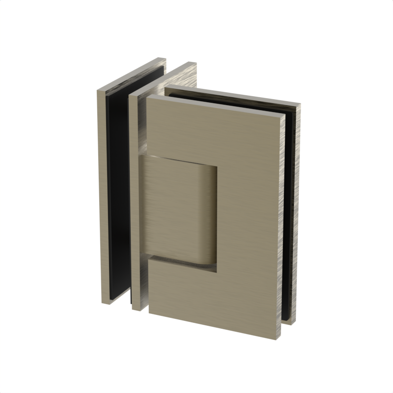 GGH Shower Hinge - Square Regular Duty - Glass to Glass 90°