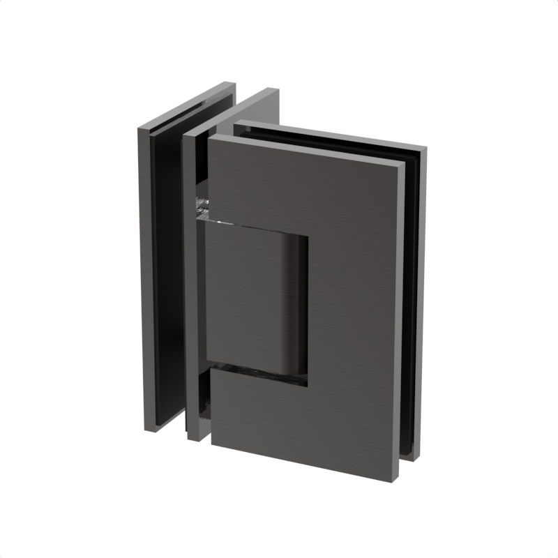GGH Shower Hinge - Square Regular Duty - Glass to Glass 90°