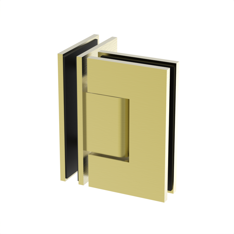 GGH Shower Hinge - Square Regular Duty - Glass to Glass 90°