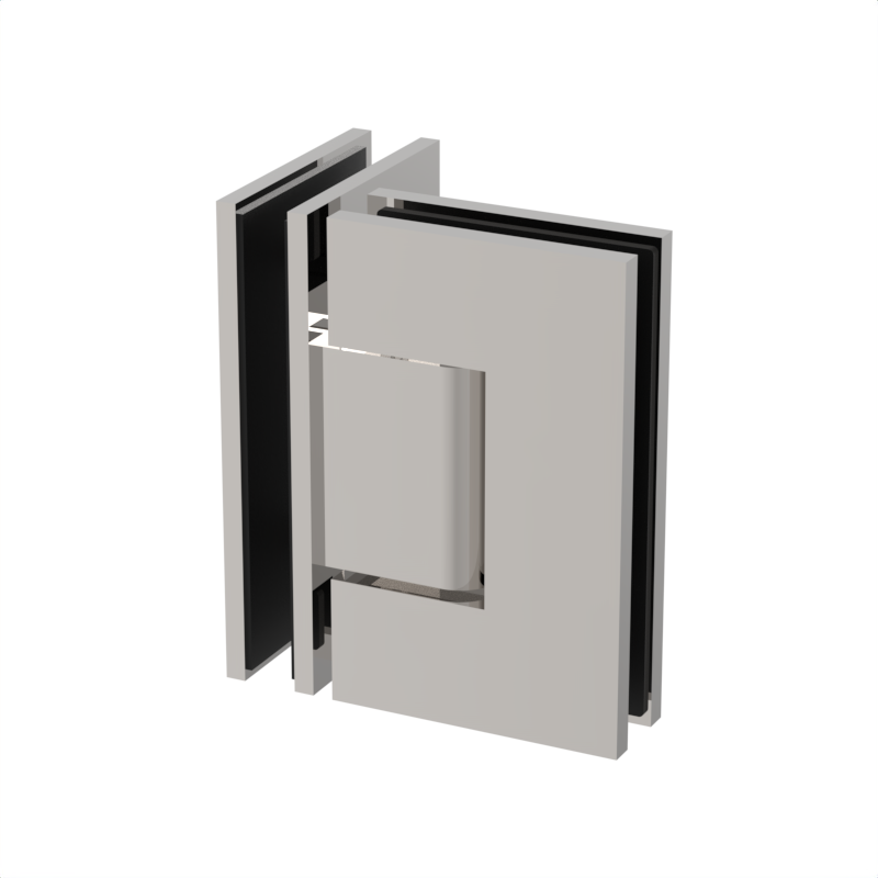 GGH Shower Hinge - Square Regular Duty - Glass to Glass 90°