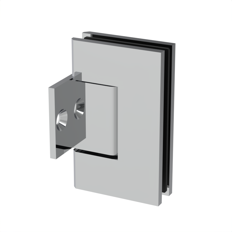 GGH Shower Hinge - Square Regular Duty - Wall Mount, Pony Plate