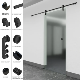 GGH Commercial Sliding Door Kit - Single Door Wall Mount