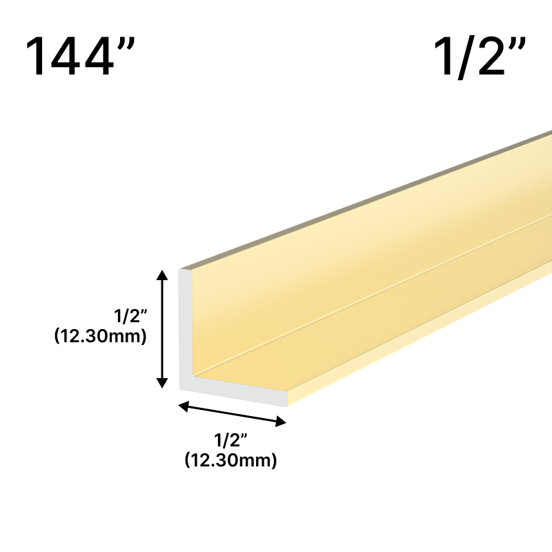 GGH Mirror L-Channel - 1/2" Profile - 144" Length