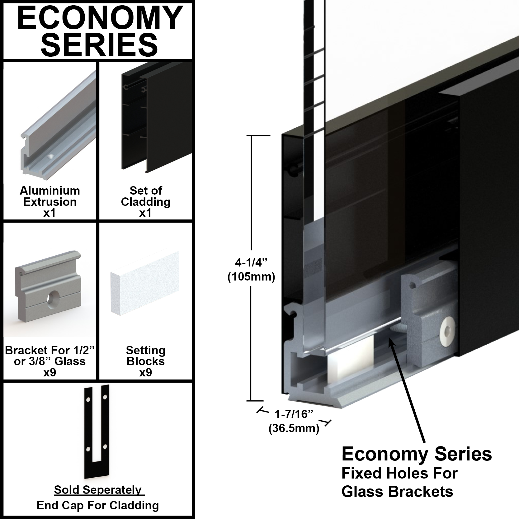 GGH Commercial U-Channel - 4-1/4" Cladding - 120" Length