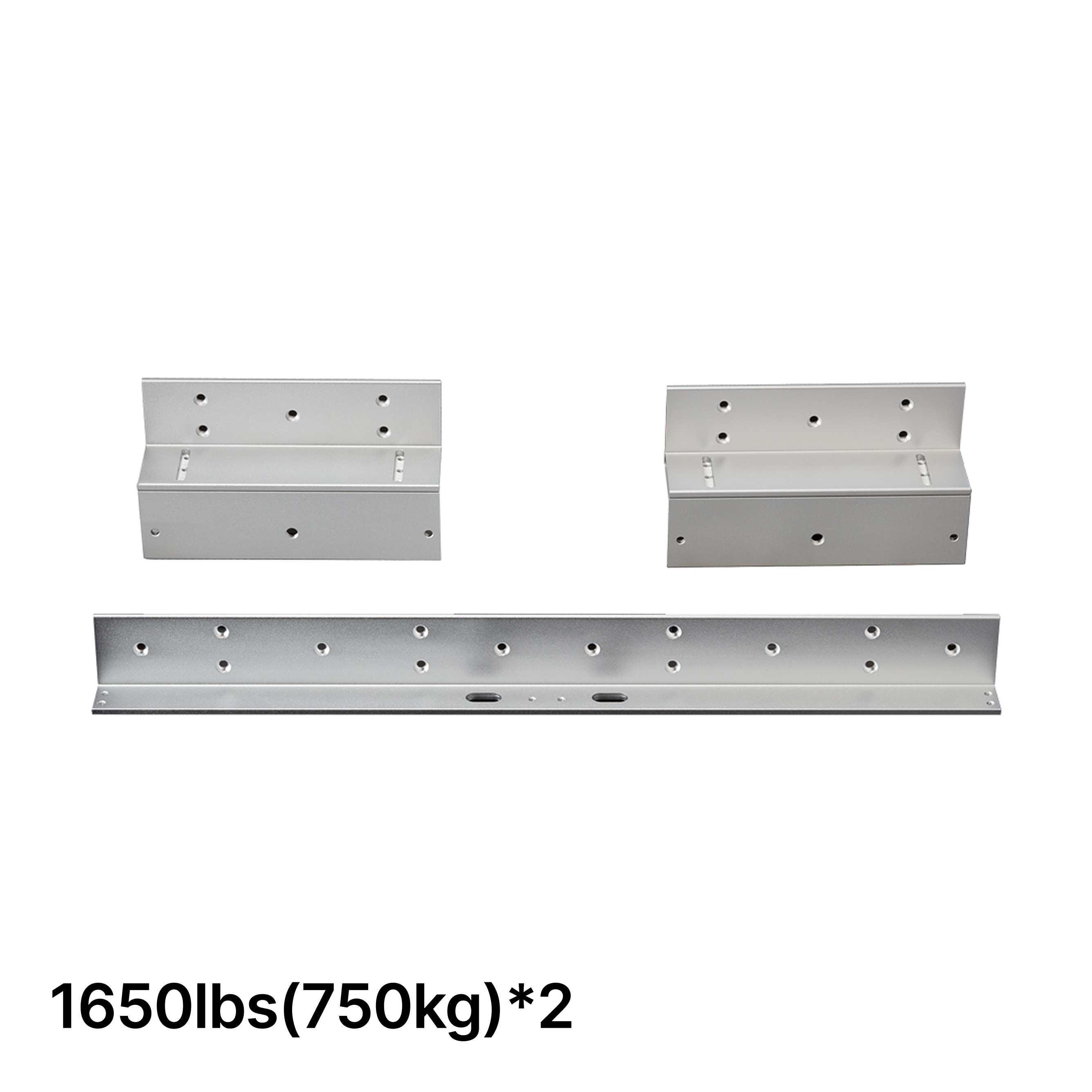 [MLBK1650ZL-DBL] Brackets for Magnetic ZL type Locks - Double Door - Inward Opening - 750Kg (1650lb)  Holding Force