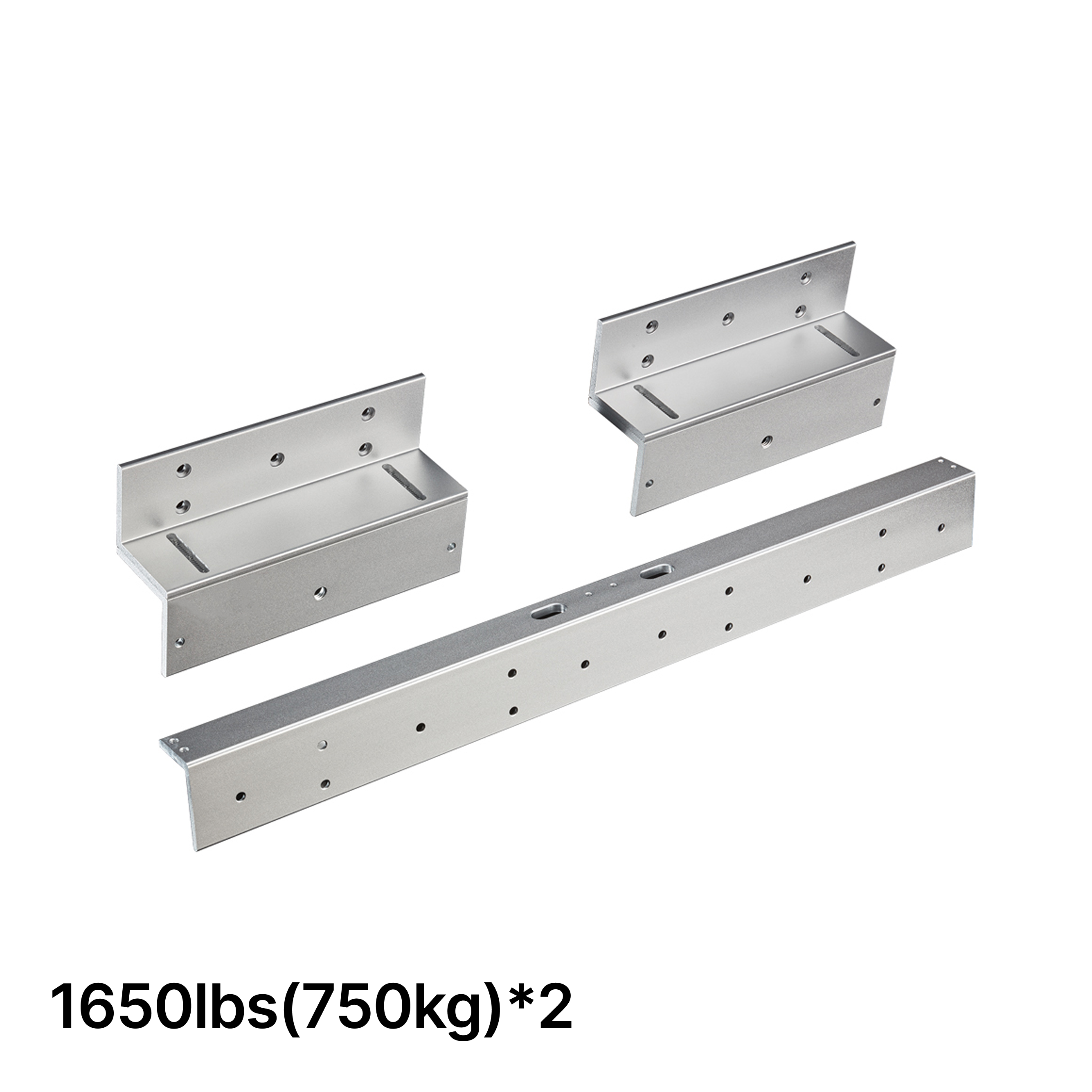 [MLBK1650ZL-DBL] Brackets for Magnetic ZL type Locks - Double Door - Inward Opening - 750Kg (1650lb)  Holding Force