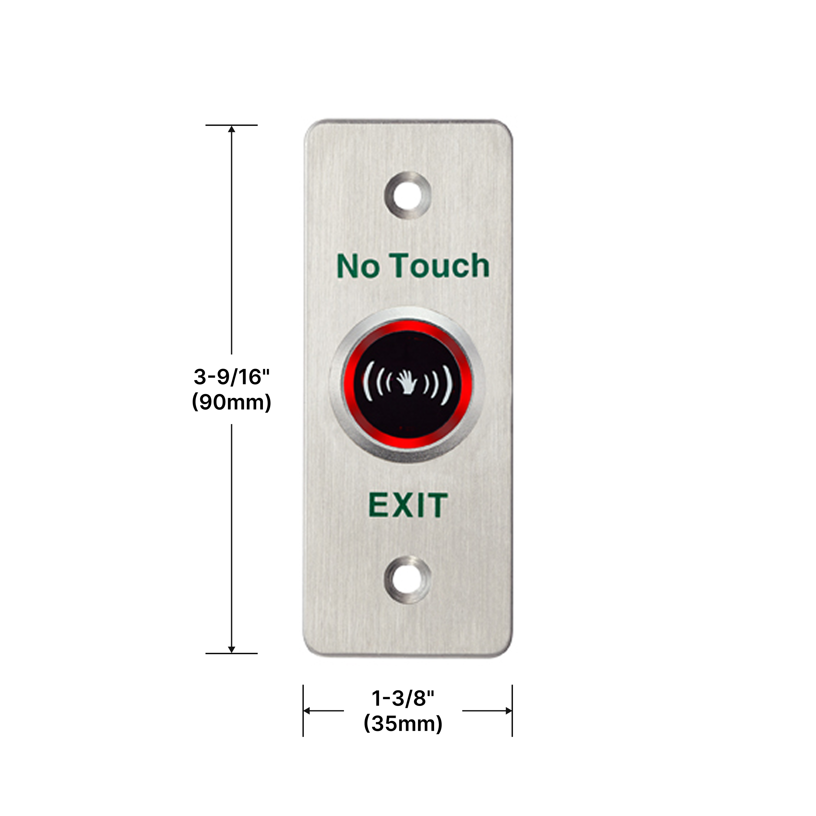 GGH Infrared Sensor Exit Button with LED (Stainless Steel) 35mm X 90mm