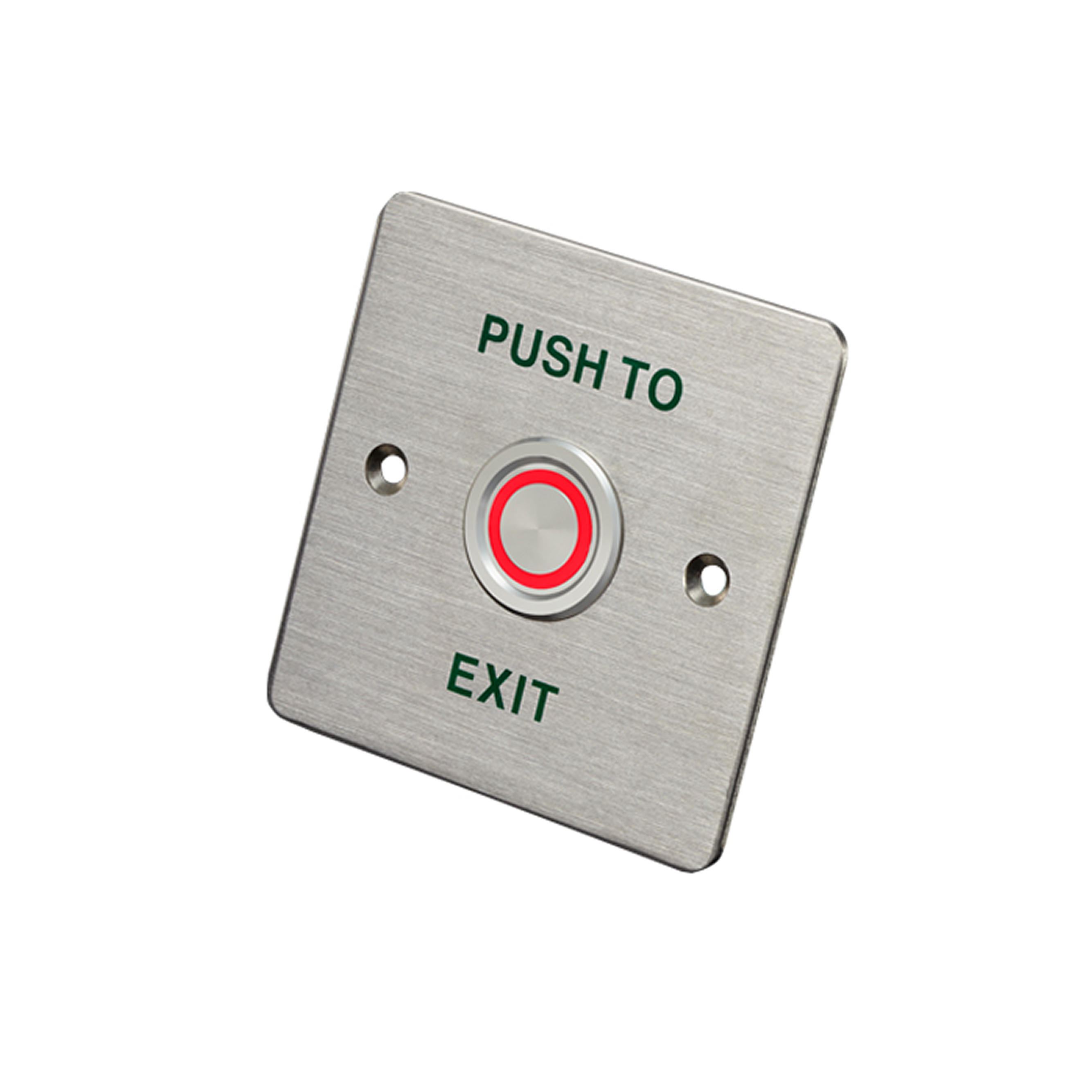 GGH Piezoelectric Exit Button with LED (Stainless Steel) 86mm X 86mm