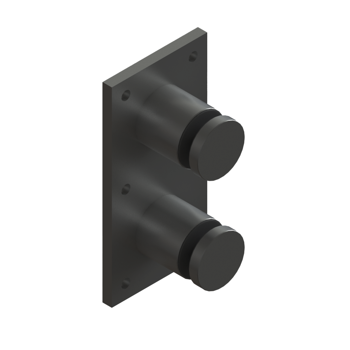 GGH Round Standoff - 2" Standoffs With Mounting Plate