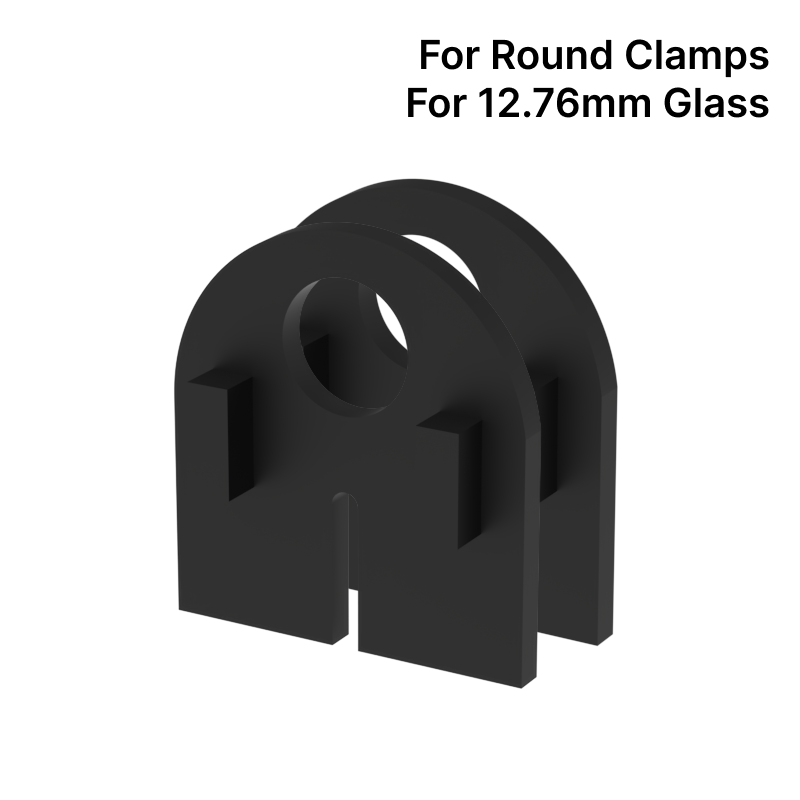 GGH Pair of Rubber Inserts for Round Railing Clamps - For 12.76mm Glass