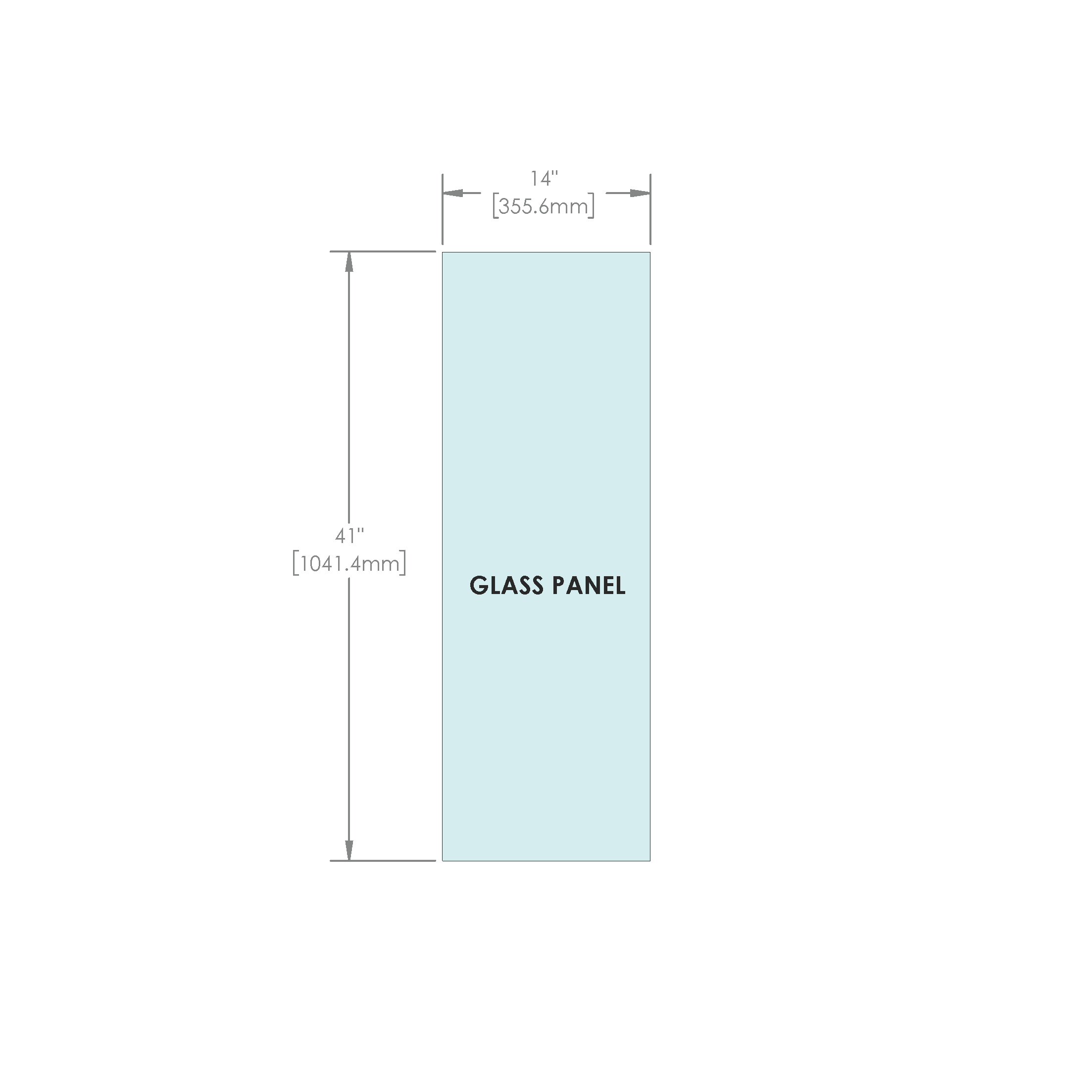 [RG41] Glass Panel - 1/2" (12mm) Railing Glass Panel - 41" Height (ALL SIZES)