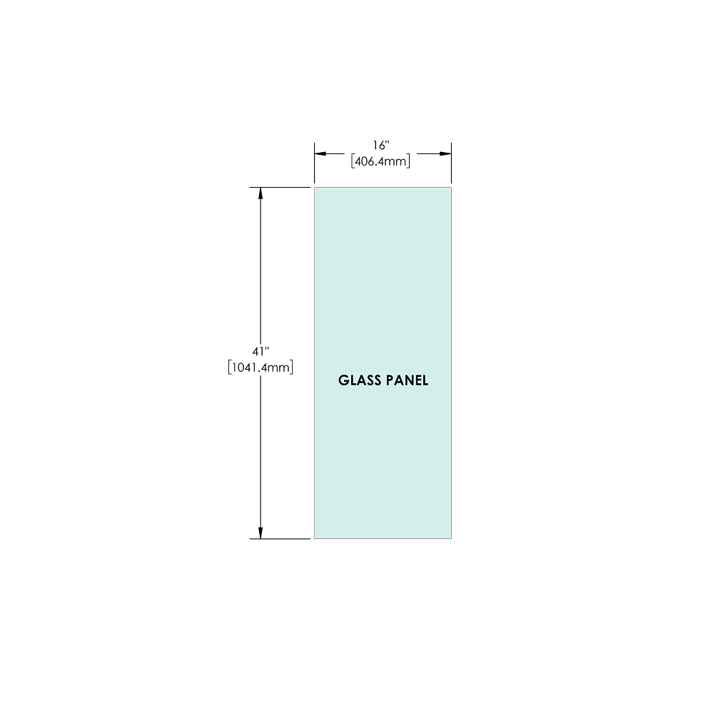 [RG41] Glass Panel - 1/2" (12mm) Railing Glass Panel - 41" Height (ALL SIZES)