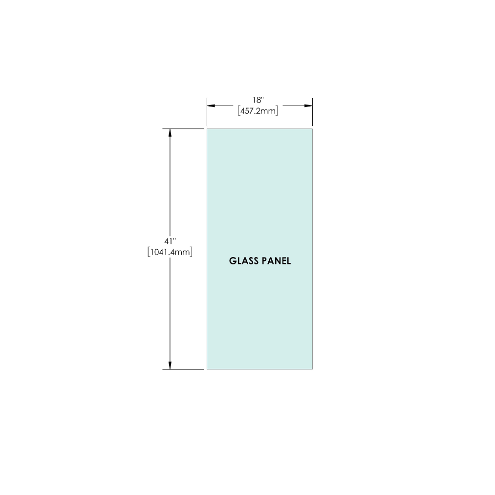 [RG41] Glass Panel - 1/2" (12mm) Railing Glass Panel - 41" Height (ALL SIZES)