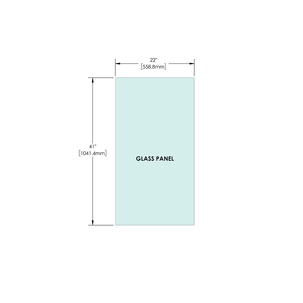 [RG41] Glass Panel - 1/2" (12mm) Railing Glass Panel - 41" Height (ALL SIZES)