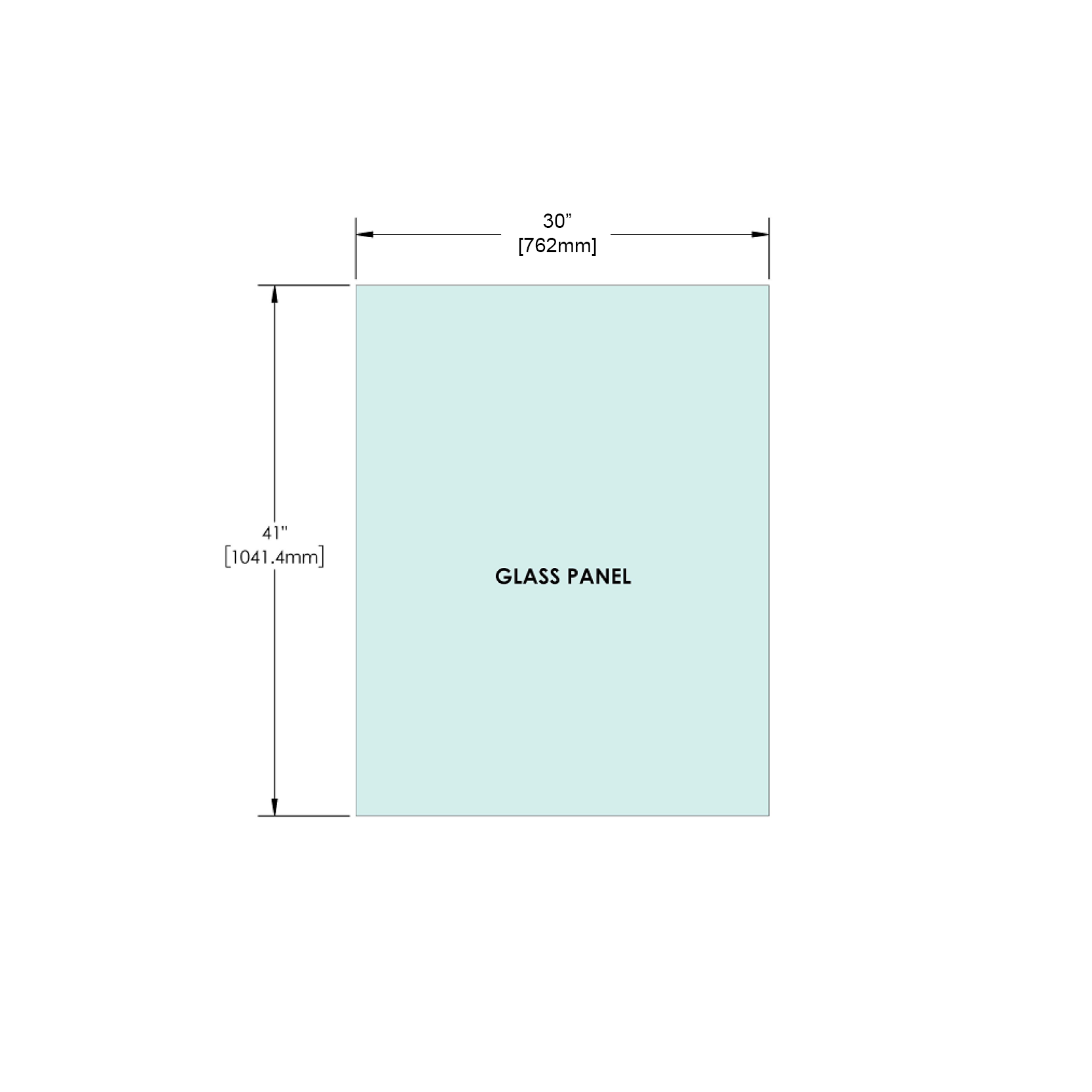 [RG41] Glass Panel - 1/2" (12mm) Railing Glass Panel - 41" Height (ALL SIZES)