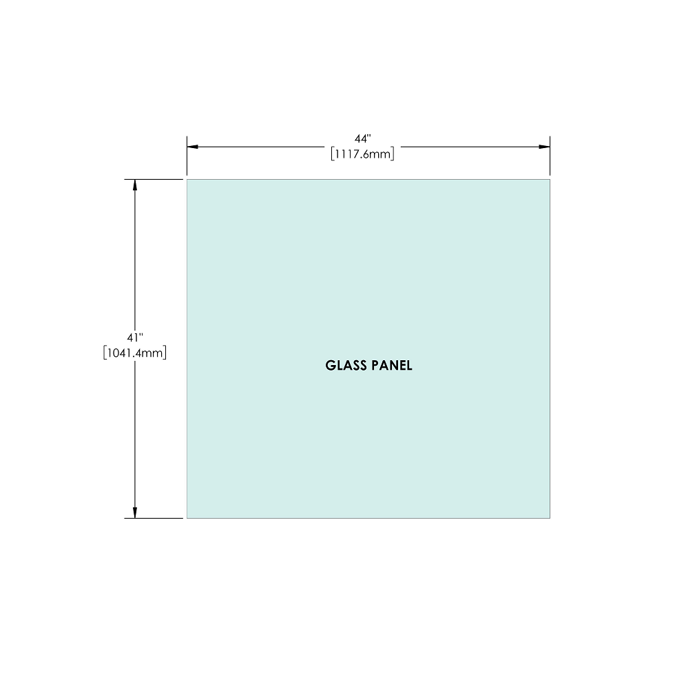 [RG41] Glass Panel - 1/2" (12mm) Railing Glass Panel - 41" Height (ALL SIZES)