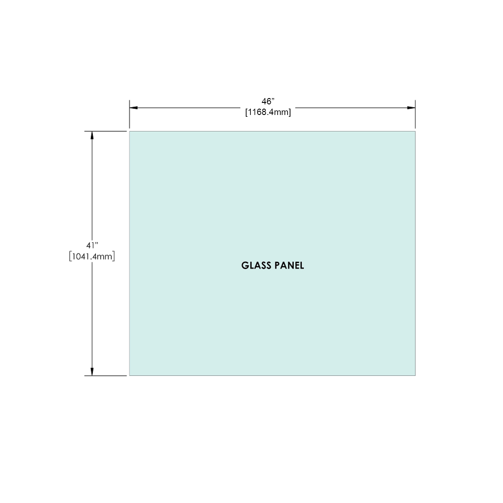 [RG41] Glass Panel - 1/2" (12mm) Railing Glass Panel - 41" Height (ALL SIZES)