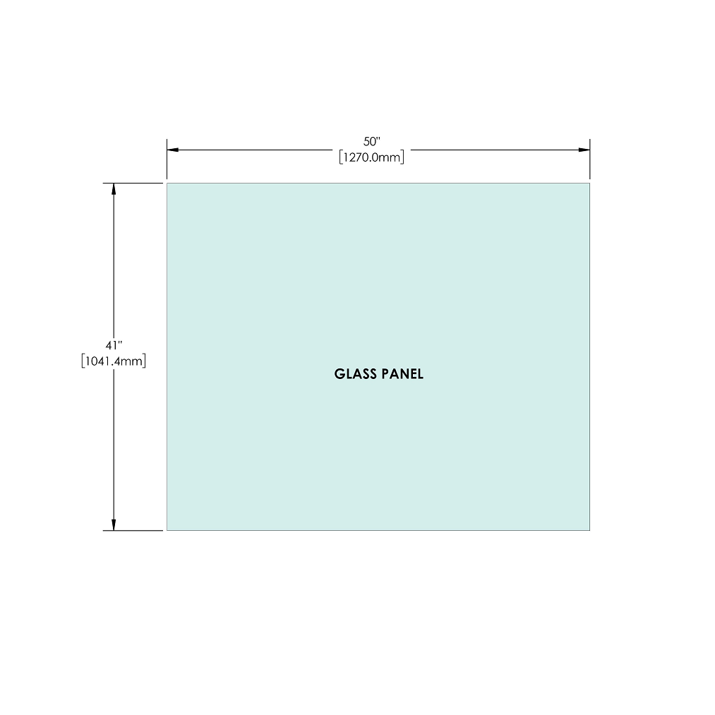 [RG41] Glass Panel - 1/2" (12mm) Railing Glass Panel - 41" Height (ALL SIZES)