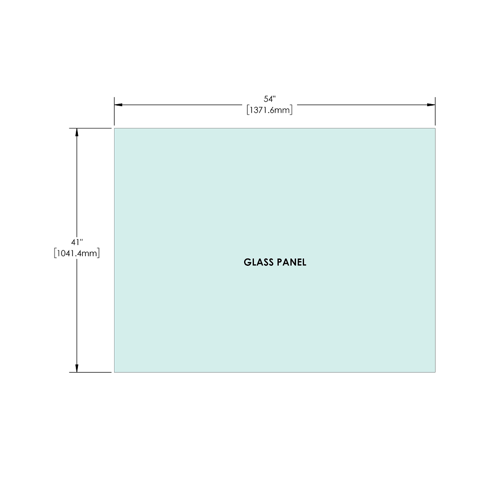 [RG41] Glass Panel - 1/2" (12mm) Railing Glass Panel - 41" Height (ALL SIZES)