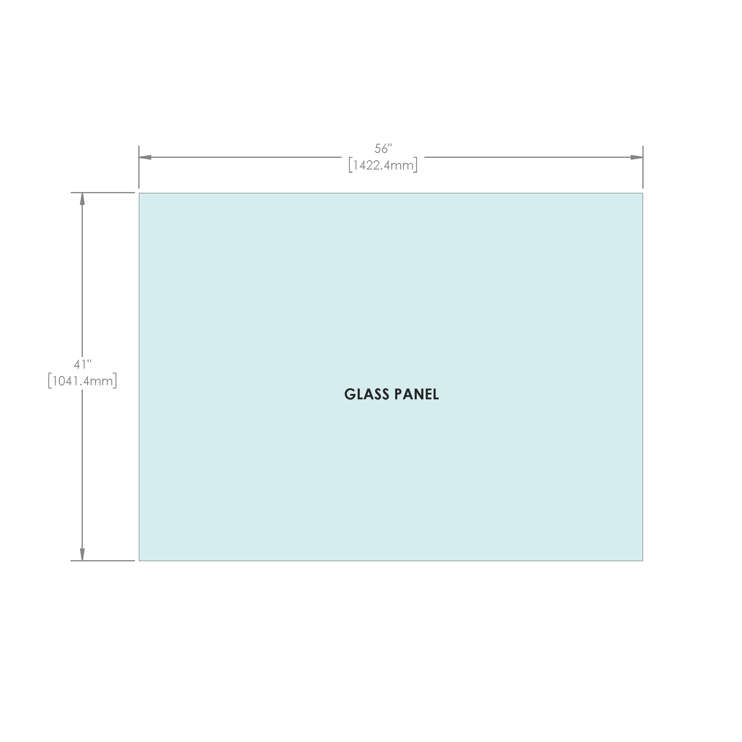 [RG41] Glass Panel - 1/2" (12mm) Railing Glass Panel - 41" Height (ALL SIZES)