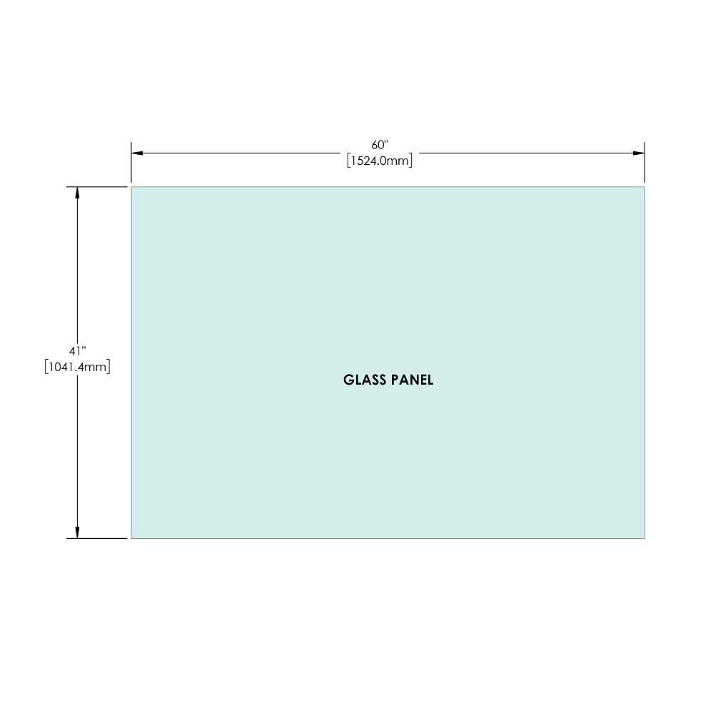 [RG41] Glass Panel - 1/2" (12mm) Railing Glass Panel - 41" Height (ALL SIZES)