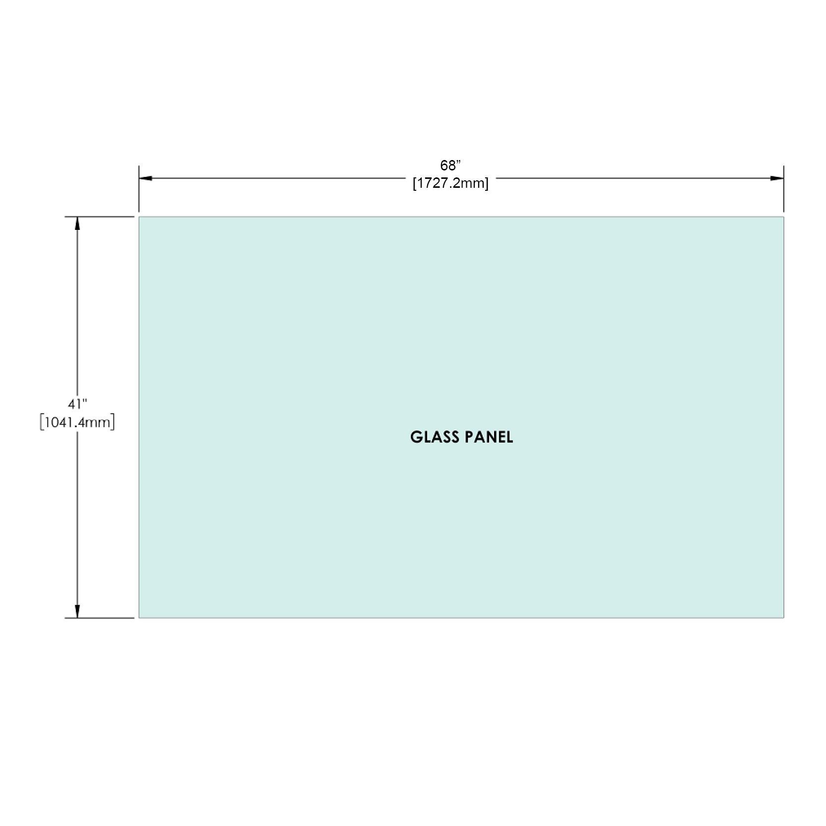 [RG41] Glass Panel - 1/2" (12mm) Railing Glass Panel - 41" Height (ALL SIZES)