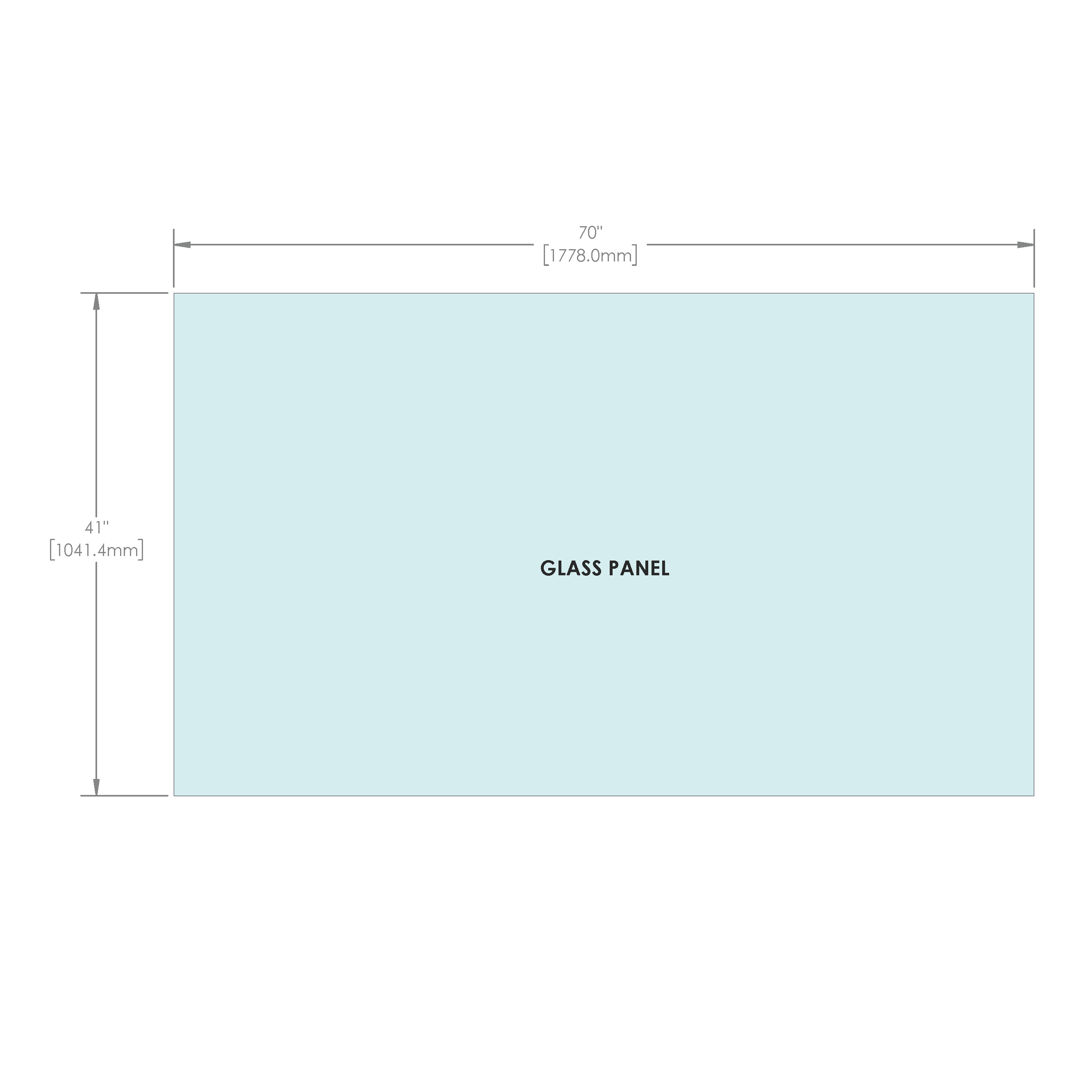 [RG41] Glass Panel - 1/2" (12mm) Railing Glass Panel - 41" Height (ALL SIZES)