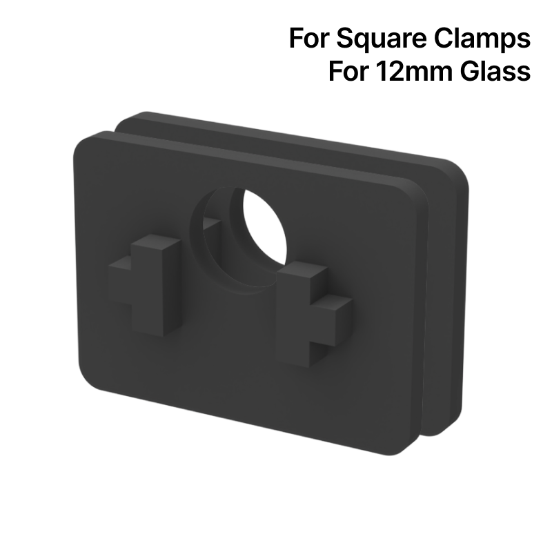 GGH Rubber Inserts for Square Railing Clamps - for 12mm Glass