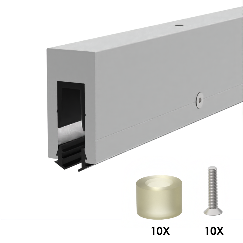 GGH Smoke Baffle Extrusion 10ft W/ Gasket, Screws, Washers and PVC insert (No Cladding/Endcap)
