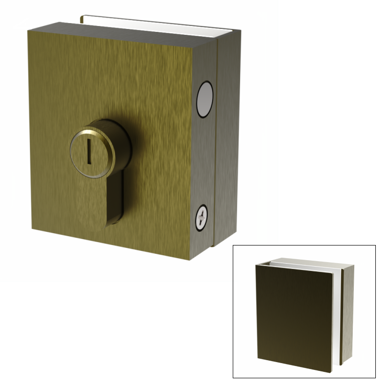 GGH Showcase Slip on Glass Door Lock